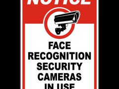 Notice Face Recognition Camera Sign